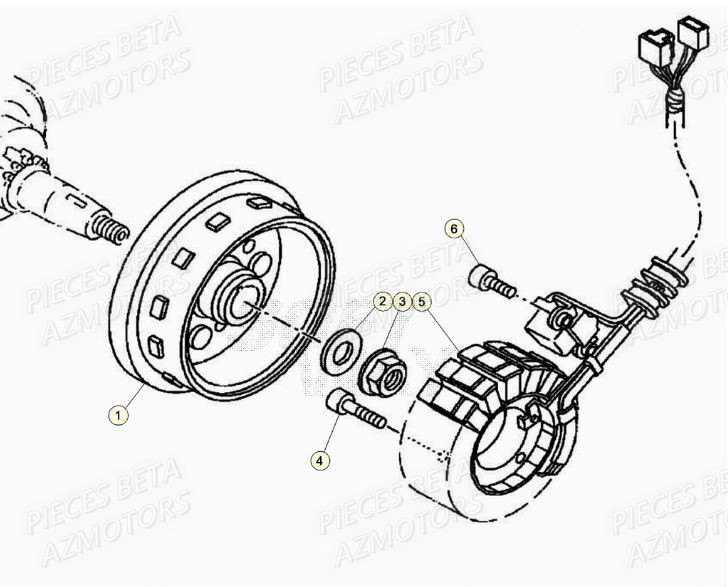 Allumage AZMOTORS PiÃ¨ces BETA RR Motard 125 LC - 2020