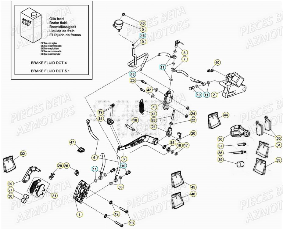 PASTILLES PINCE 25.03067/73 - BETA pour FREINS de MOTARD 125 LC MY20