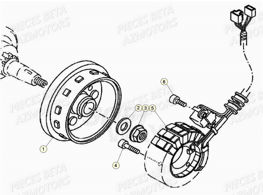 Allumage AZMOTORS PiÃ¨ces BETA RR Motard 125 RACING LC - 2020