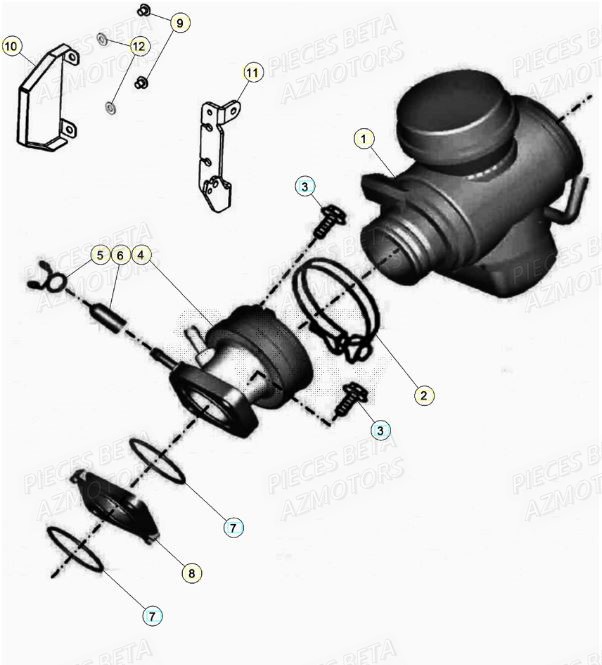 Carburateur AZMOTORS PiÃ¨ces BETA RR Motard 125 RACING LC - 2020