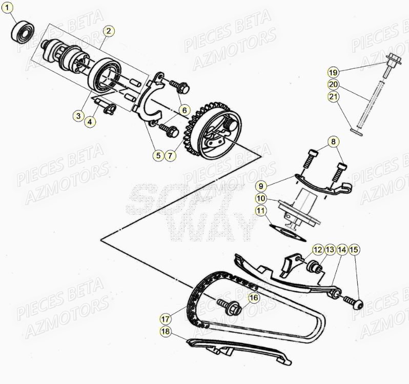 Distribution AZMOTORS PiÃ¨ces BETA RR Motard 125 RACING LC - 2020
