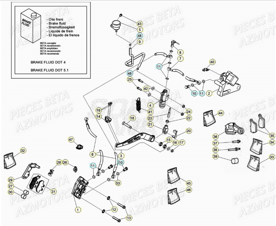 PASTILLES PINCE 25.03067/73 - BETA pour FREINS de MOTARD 125 R LC MY20