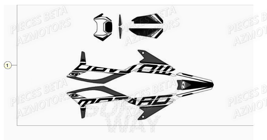 Decors AZMOTORS BETA Motard STANDARD RR 2T 50 2021-2022
