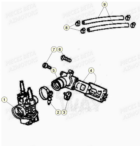 Carburateur AZMOTORS BETA Motard SPORT 2T 50 2021-2022