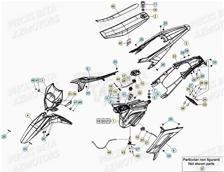 Carenages AZMOTORS BETA Motard SPORT 2T 50 2021-2022
