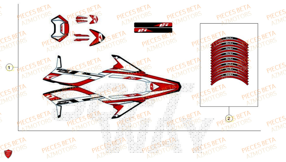 Decors AZMOTORS BETA Motard SPORT 2T 50 LS 2024