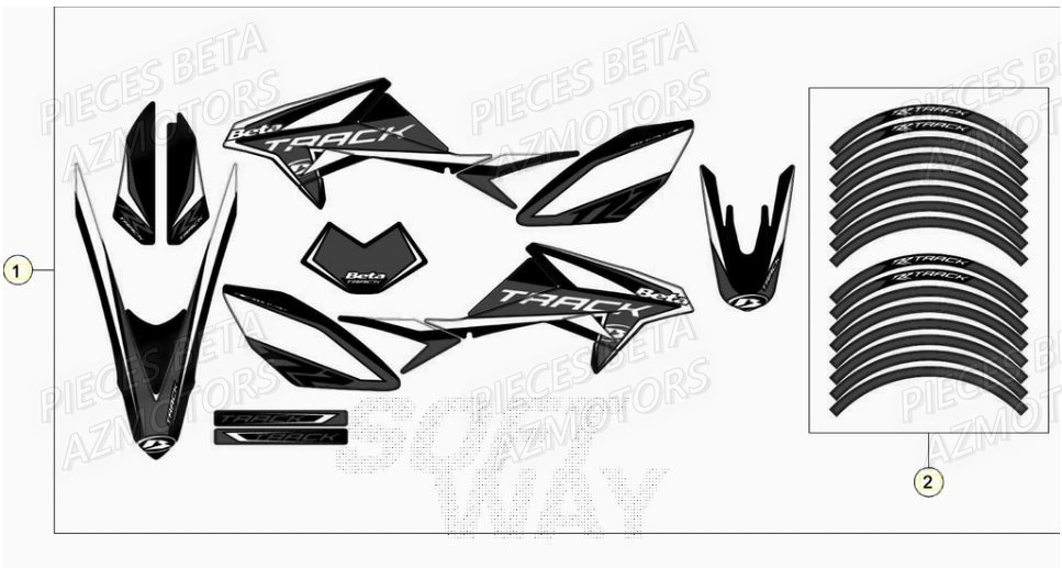 Decors AZMOTORS BETA Motard TRACK 2T 50 (2020)