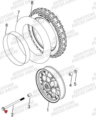HUILE MOTEUR 4T MOTUL 5100 10W40 (1L) pour ROUE AVANT de PIT BIKE MX-E