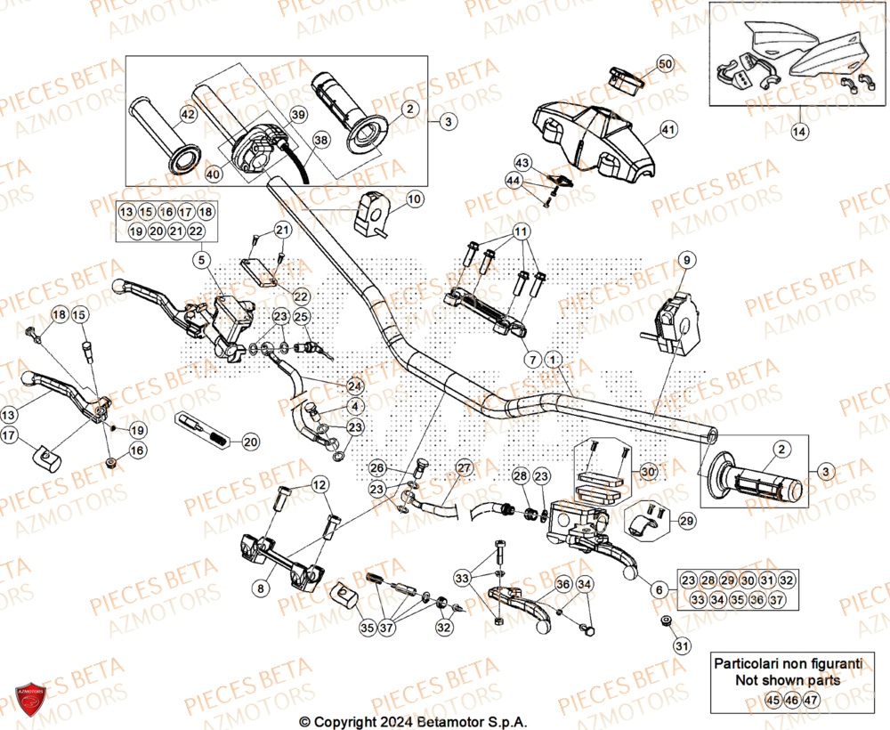 Guidon AZMOTORS Pieces Beta RR 200 RACE 2T - 2026