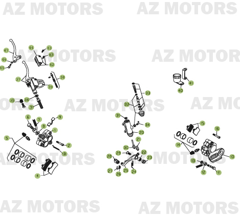 Freins AZMOTORS PiÃ¨ces BETA REV-3 125CC - [2006]