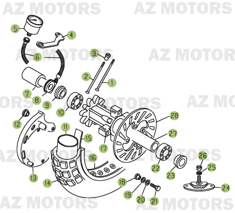 Roue Avant AZMOTORS PiÃ¨ces BETA REV-3 125CC - [2006]