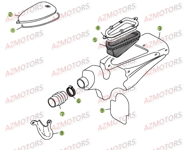 Boitier Du Filtre AZMOTORS PiÃ¨ces BETA REV-3 125CC - [2008]