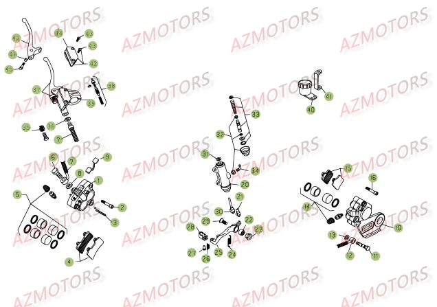 Freins AZMOTORS PiÃ¨ces BETA REV-3 125CC - [2008]