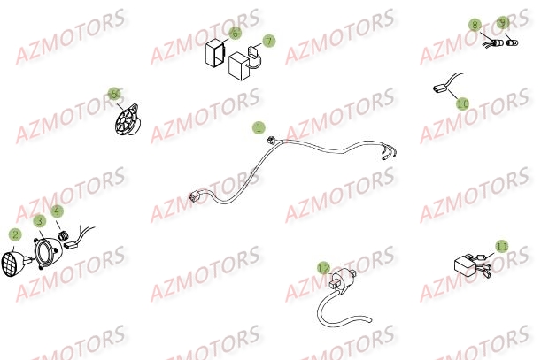 Installation Electrique AZMOTORS PiÃ¨ces BETA REV-3 125CC - [2008]