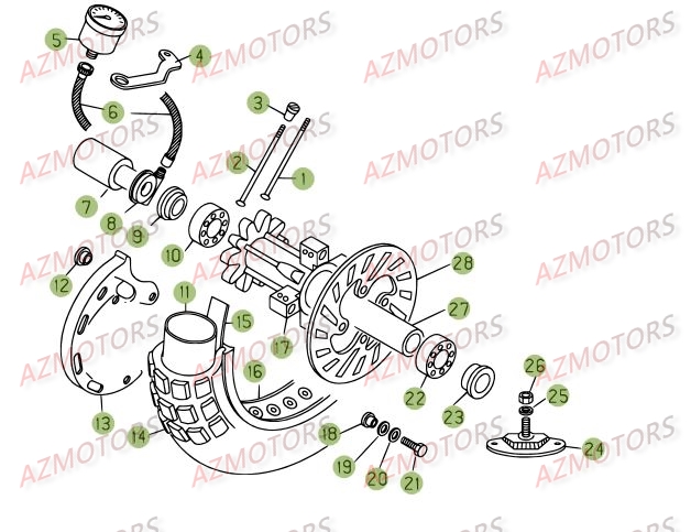 Roue Avant AZMOTORS PiÃ¨ces BETA REV-3 125CC - [2008]