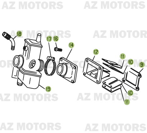 Carburateur AZMOTORS PiÃ¨ces BETA REV-3 -200CC - [2006]