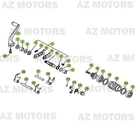 Commande Boite A Vitesses AZMOTORS PiÃ¨ces BETA REV-3 -200CC - [2006]