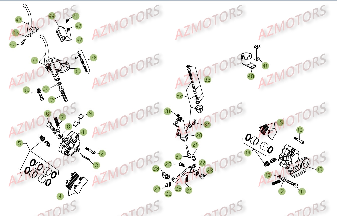 Freins AZMOTORS PiÃ¨ces BETA REV-3 200CC - [2008]