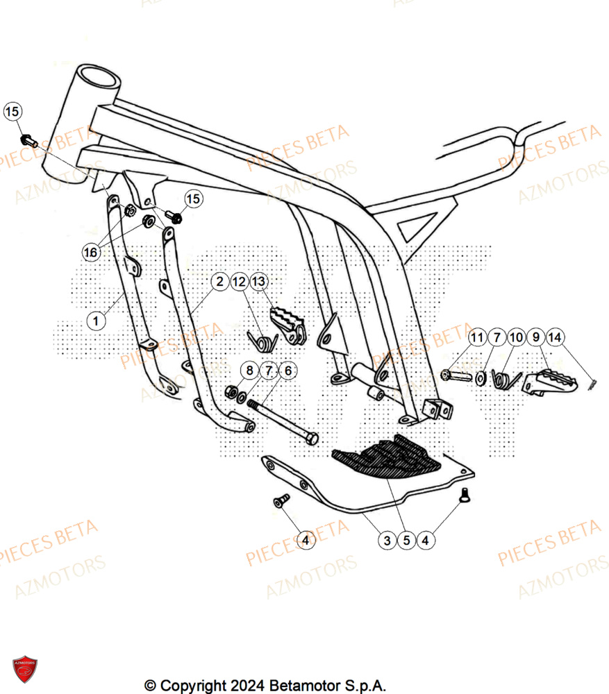 Accessoires Du Chassis AZMOTORS Pièces BETA REV 80 - (2025)