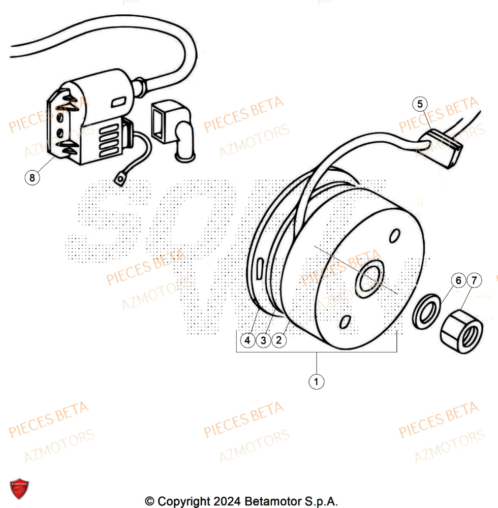 Allumage AZMOTORS Pièces BETA REV 80 - (2025)