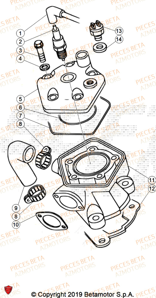 Cylindre AZMOTORS PiÃ¨ces BETA REV 80 - (2026)