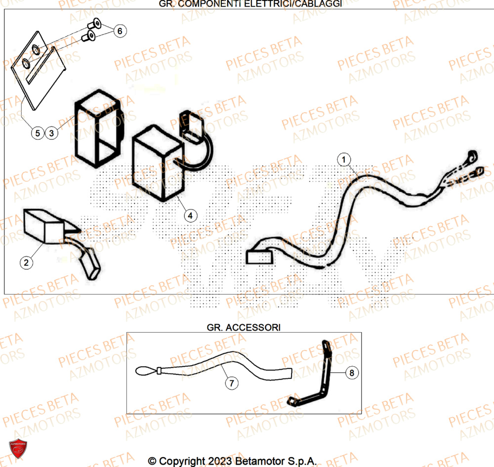 Equipement Electrique AZMOTORS PiÃ¨ces BETA REV 80 - (2026)