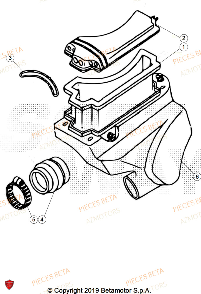 Filtre A Air AZMOTORS Pièces BETA REV 80 JUNIOR - (2025)