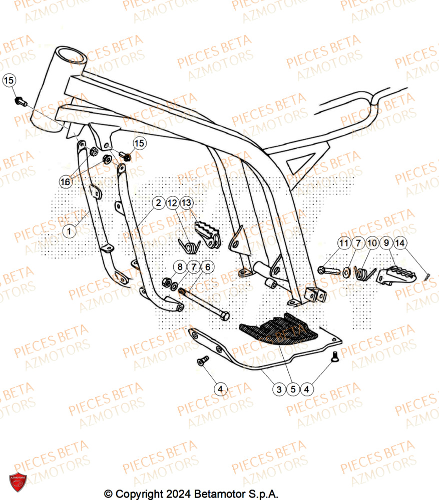 Accessoires Du Chassis AZMOTORS PiÃ¨ces BETA REV 80 JUNIOR - (2026)