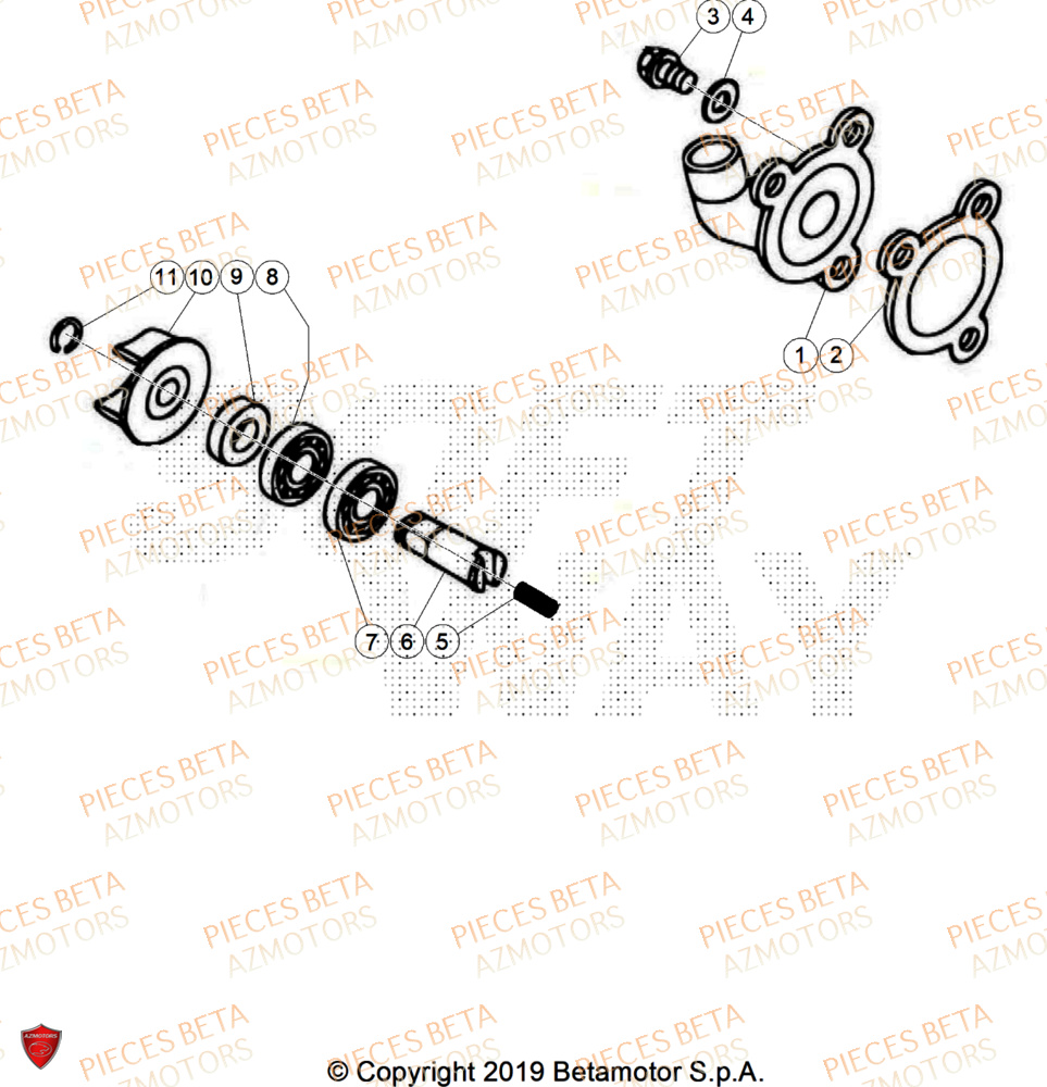 Pompe A Eau AZMOTORS PiÃ¨ces BETA REV 80 JUNIOR - (2026)