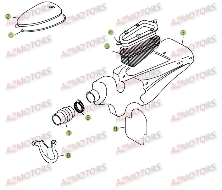 Boitier Du Filtre AZMOTORS PiÃ¨ces BETA REV 3-125cc  - [2005]