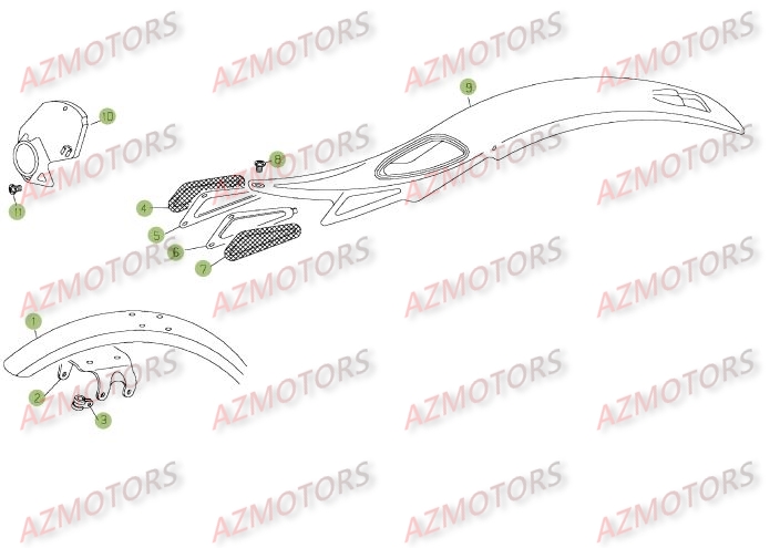 Carenages   Reservoir   Selle AZMOTORS PiÃ¨ces BETA REV 3-125cc  - [2005]