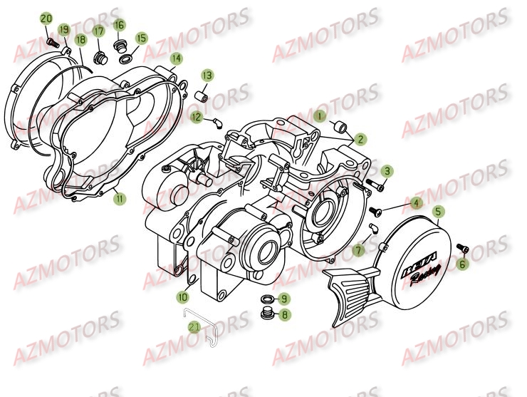 Carter AZMOTORS PiÃ¨ces BETA REV 3-125cc  - [2005]