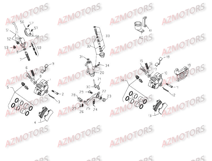 Freins AZMOTORS PiÃ¨ces BETA REV 3-125cc  - [2005]