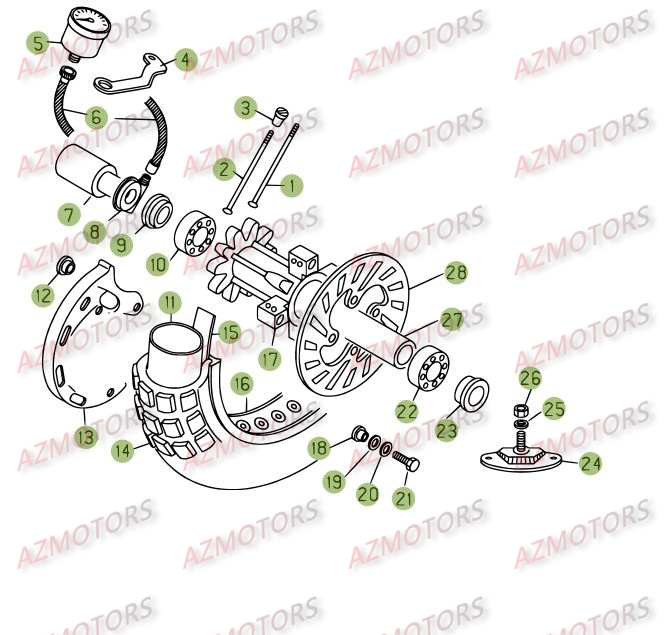 Roue Avant AZMOTORS PiÃ¨ces BETA REV 3-125cc  - [2005]
