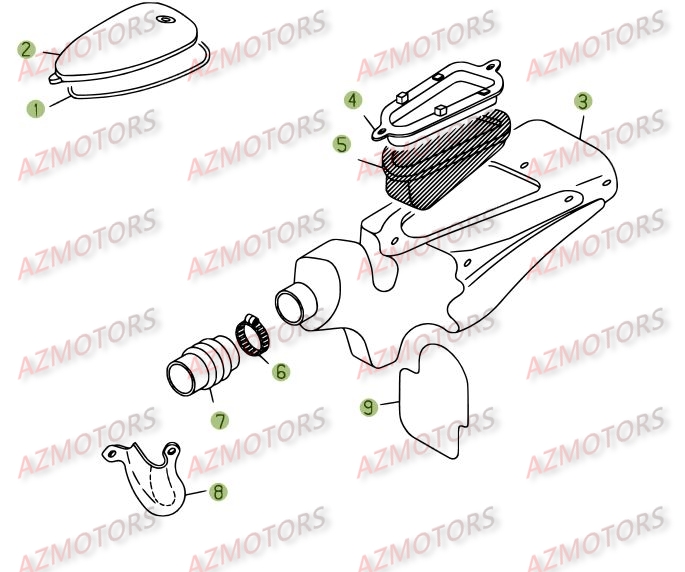 Boitier Du Filtre AZMOTORS PiÃ¨ces BETA REV 3-200cc  - [2005]
