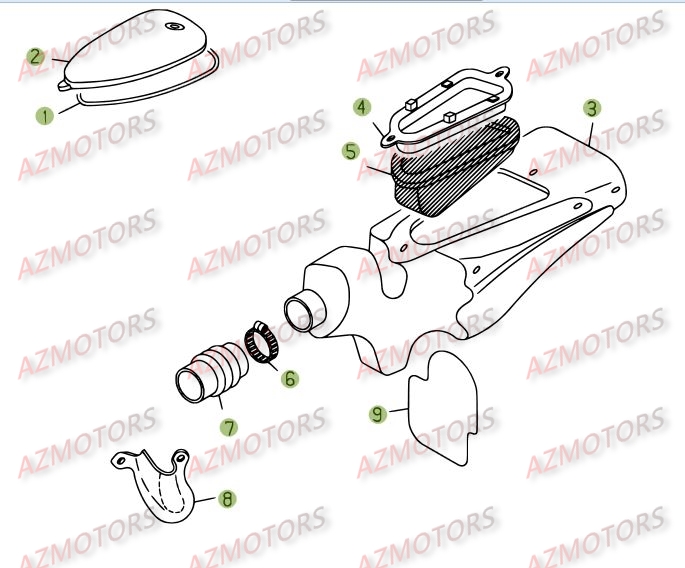 Boitier Du Filtre AZMOTORS PiÃ¨ces BETA REV 3-250cc  - [2005]