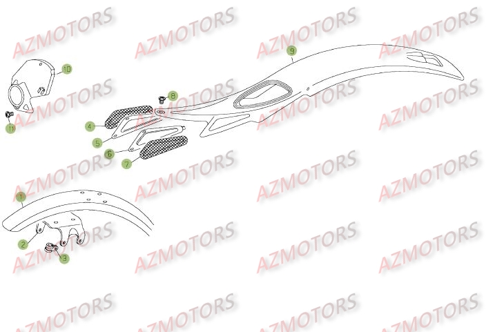 Carenages   Reservoir   Selle AZMOTORS PiÃ¨ces BETA REV 3-250cc  - [2005]