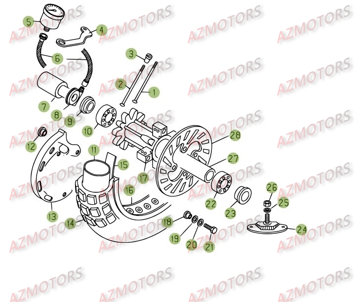 Roue Avant AZMOTORS PiÃ¨ces BETA REV 3-250cc  - [2005]