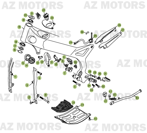 Accessoires Chassis AZMOTORS PiÃ¨ces BETA REV 3-250cc  - [2006]