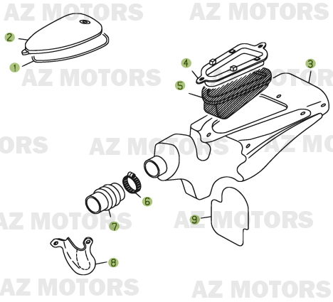 Boitier De Filtre AZMOTORS PiÃ¨ces BETA REV 3-250cc  - [2006]