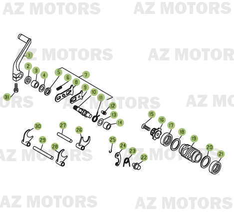 Commande Boite A Vitesses AZMOTORS PiÃ¨ces BETA REV 3-250cc  - [2006]