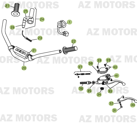 Commandes Guidon AZMOTORS PiÃ¨ces BETA REV 3-250cc  - [2006]