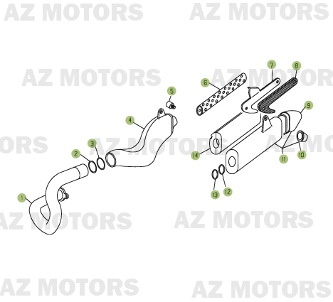 Echappement AZMOTORS PiÃ¨ces BETA REV 3-250cc  - [2006]
