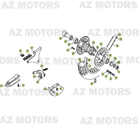 Roue Arriere AZMOTORS PiÃ¨ces BETA REV 3-250cc  - [2006]