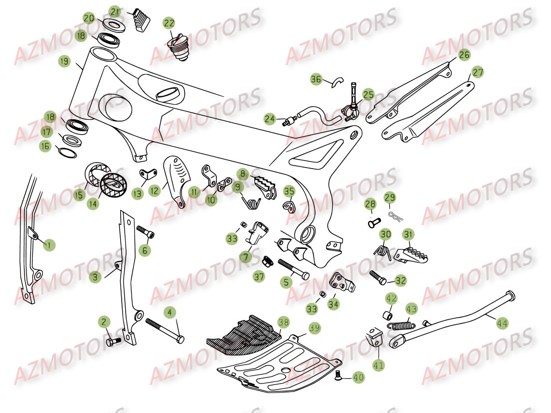 Accessoires Du Chassis AZMOTORS PiÃ¨ces BETA REV 3-250cc  - [2008]