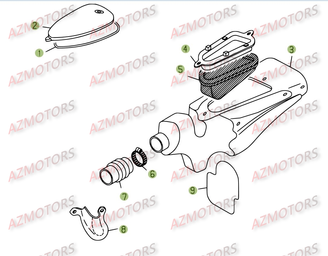 Boitier Du Filtre AZMOTORS PiÃ¨ces BETA REV 3-250cc  - [2008]