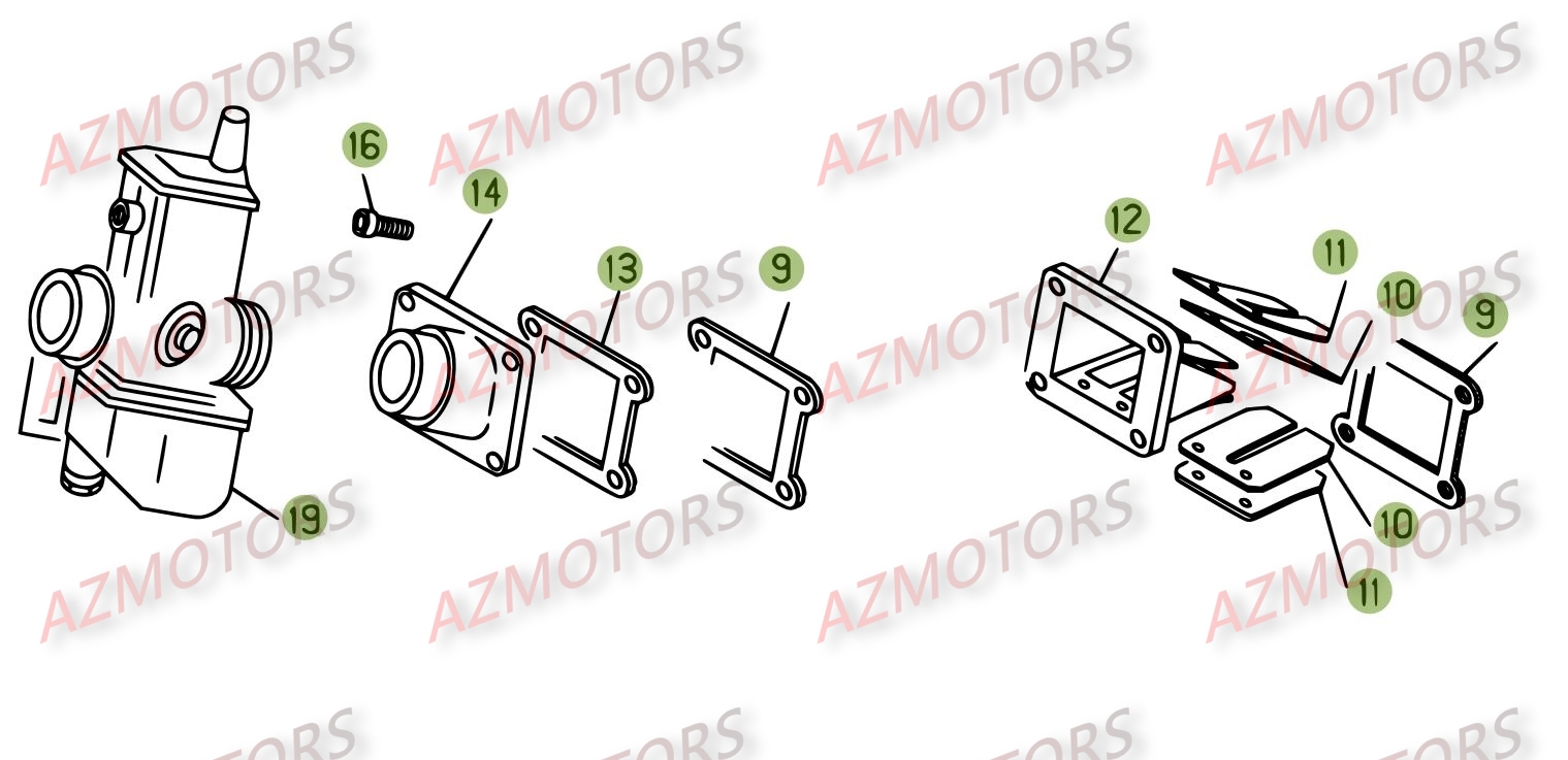 Carburateur AZMOTORS PiÃ¨ces BETA REV 3-250cc  - [2008]