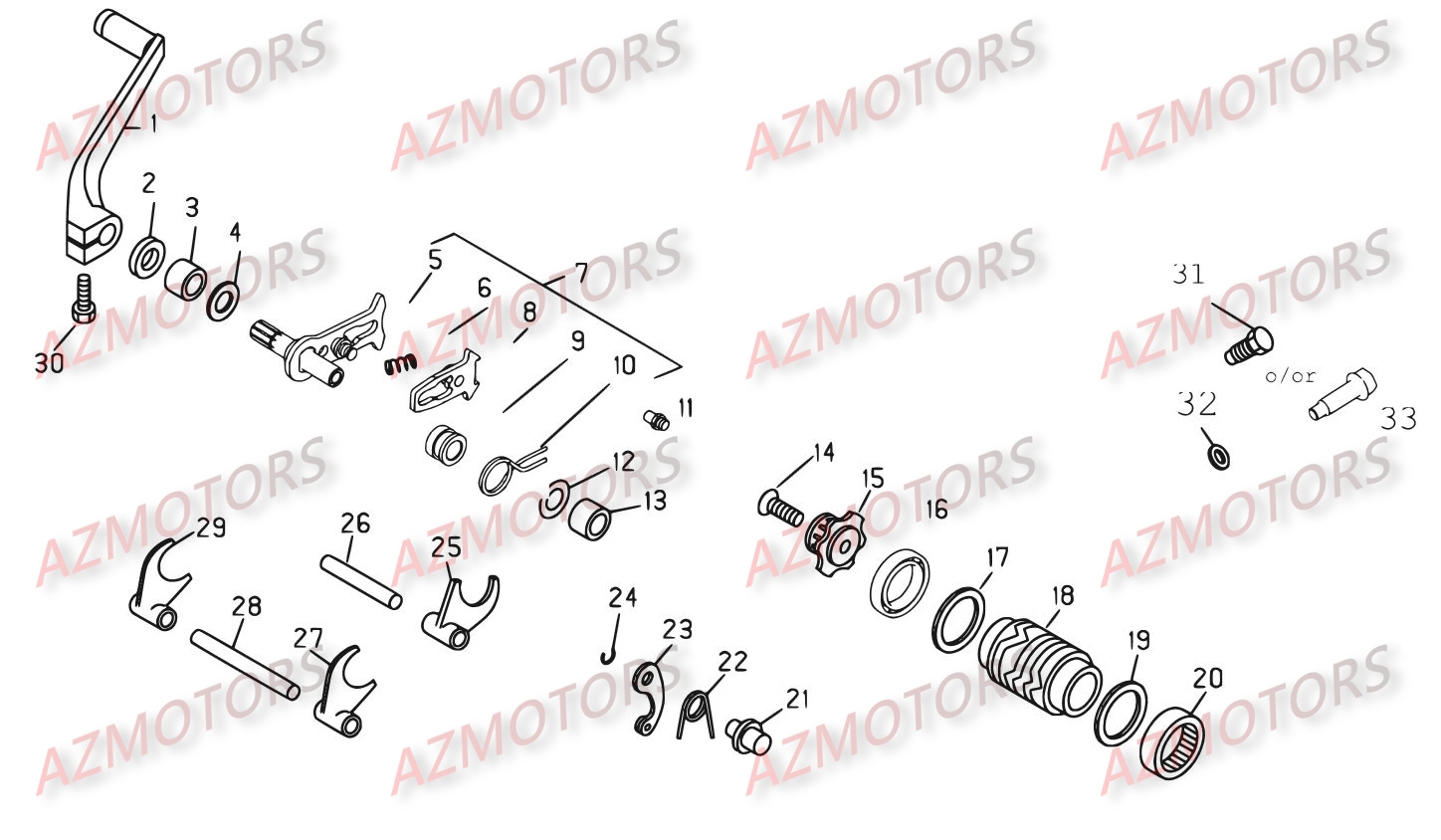Commande Boite A Vitesses AZMOTORS PiÃ¨ces BETA REV 3-250cc  - [2008]