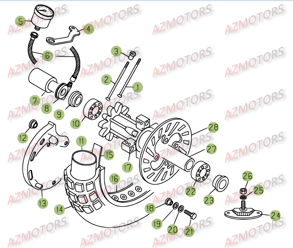 Roue Avant AZMOTORS PiÃ¨ces BETA REV 3-250cc  - [2008]