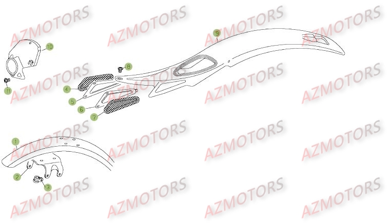 Carenages   Reservoir   Selle AZMOTORS PiÃ¨ces BETA REV 3-270cc  - [2005]